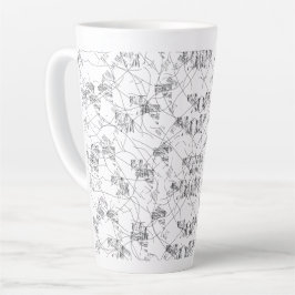 Caneca De Café Latte Design visualmente atraente mostrando uma mistura 