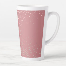 Caneca De Café Latte Designação em Meia-Tom Rosa