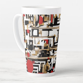 Caneca De Café Latte Designer de Arty grande