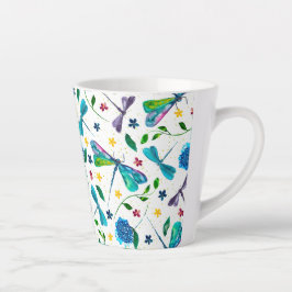 Caneca De Café Latte Designer de Jardinagem de Dragonfly de Flutter Wat