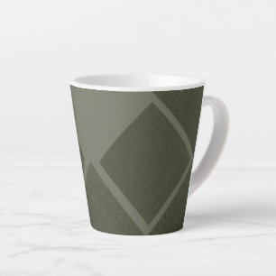 Caneca De Café Latte Deslocar Diamond Moss Green Latte Mug - Personaliz