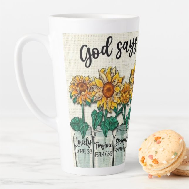 Caneca De Café Latte Deus Diz Que Você É (In Situ)