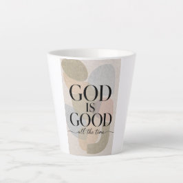 Caneca De Café Latte DEUS É BOM | Cristão