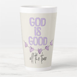 Caneca De Café Latte Deus é bom o tempo todo