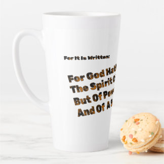 Caneca De Café Latte Deus Hath Não Nos Deu O Espírito Do Medo