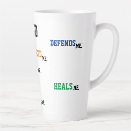 Caneca De Café Latte "DEUS ME CONCEBEU" Latte Mug