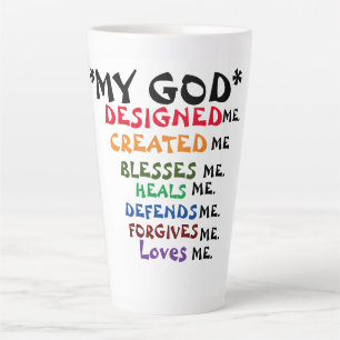 Caneca De Café Latte ** Deus Me Criou** Lâmina