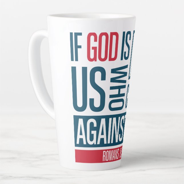 Caneca De Café Latte Deus por nós (Ângulo esquerdo)