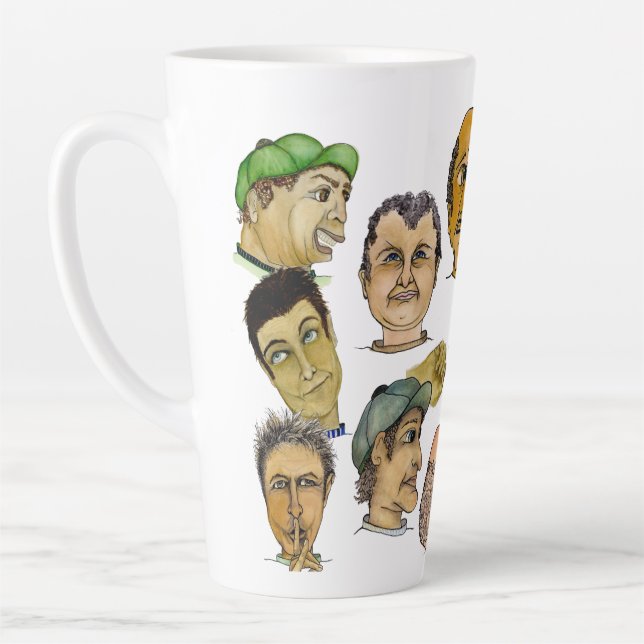 Caneca De Café Latte Dez Caras Hilariantemente Engraçadas em uma Altura (Esquerda)