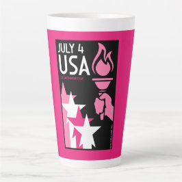 Caneca De Café Latte Dia da Independência gay
