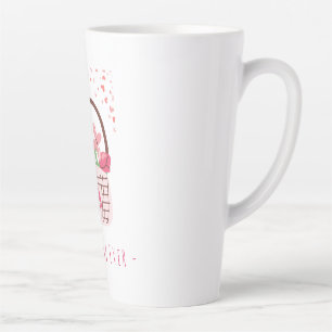 Caneca De Café Latte Dia das Mães, Melhor Mãe de Todos os Tempos, com F