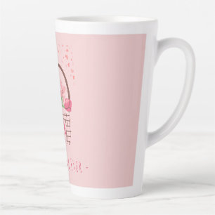 Caneca De Café Latte Dia das Mães, Melhor Mãe de Todos os Tempos, com F