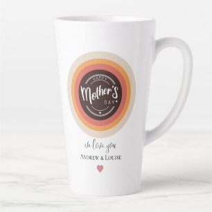 Caneca De Café Latte Dia de as mães Feliz