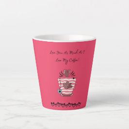 Caneca De Café Latte Dia de os namorados