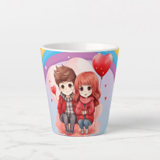 Caneca De Café Latte Dia de os namorados