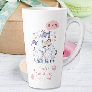 Caneca De Café Latte Dia de os namorados Amor Cat Lover Seja Meu
