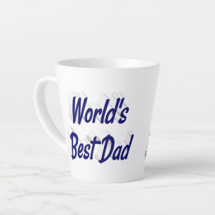 Caneca De Café Latte Dia de os pais de texto 3d azul escuro do melhor P
