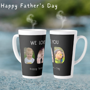 Caneca De Café Latte Dia de os pais Feliz - Nós te amamos PAI