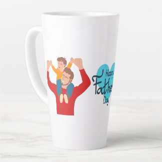 Caneca De Café Latte Dia de os pais Feliz | Padre e Filho Latte Mug