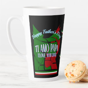 Caneca De Café Latte Dia de os pais feliz TI AMO PAPA Eu Amo Você Pai M