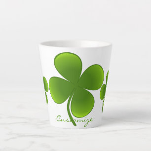 Caneca De Café Latte Dia de São Patrício Shamrocks Thunder_Cove