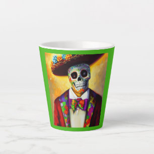 Caneca De Café Latte Dia do Homem Morto 3