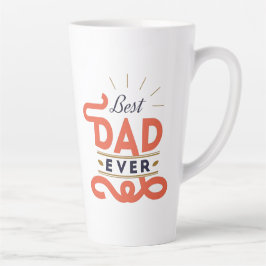 Caneca De Café Latte Dia do Pai Grande Lata de Lata - Melhor Pai Nunca