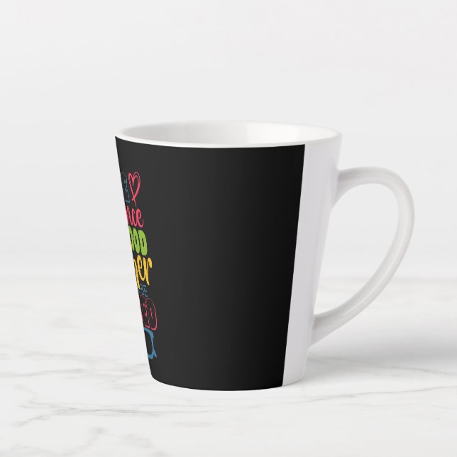 Caneca De Café Latte Dia do Professor A Influência de Um Bom Professor (Direita)