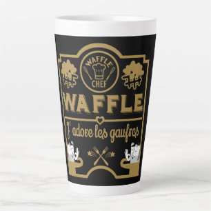 Caneca De Café Latte Dia do Waffle