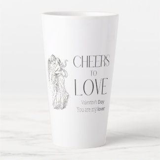 Caneca De Café Latte Dia dos Namorados – Querubins Vintage & Mensagem d
