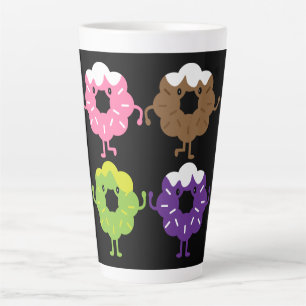 Caneca De Café Latte Dia Nacional da Rosquinha