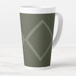 Caneca De Café Latte Diamond Moss Textura Verde Latte
