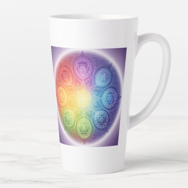 Caneca De Café Latte Die 7 Chakren´9 (Direita)