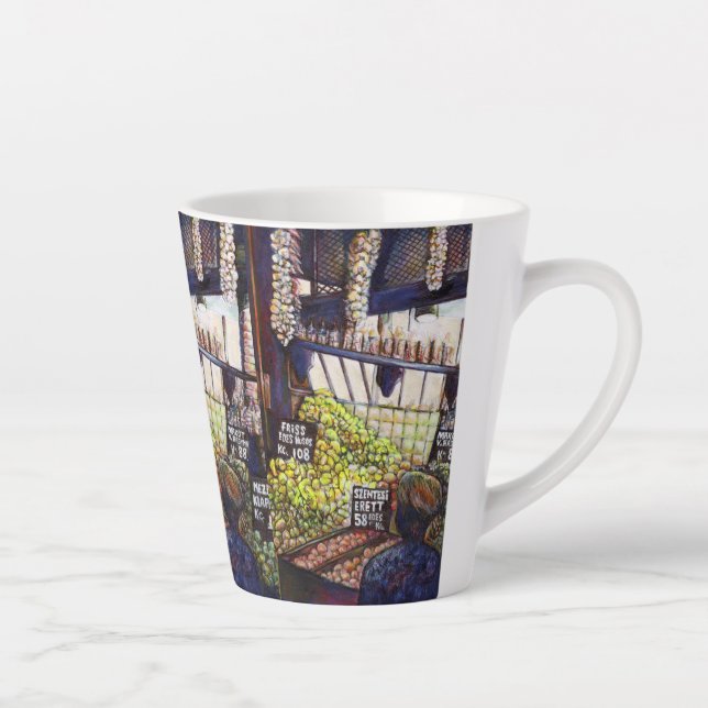 Caneca De Café Latte Dimensões da curiosidade (Direita)