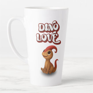 Caneca De Café Latte Dino Love – Kammli Looks Up
