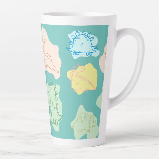 Caneca De Café Latte dinossauro (Direita)