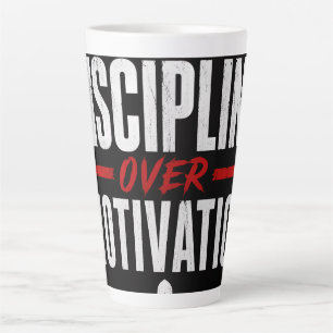 Caneca De Café Latte Disciplina sobre motivação