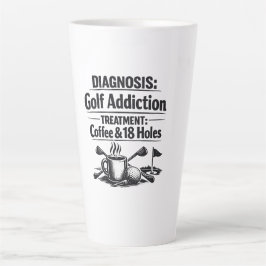 Caneca De Café Latte Dito engraçado de golfe para golfista