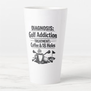 Caneca De Café Latte Dito engraçado de golfe para golfista 