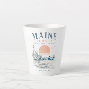 Caneca De Café Latte Diversão de Verão em Maine Thunder_Cove