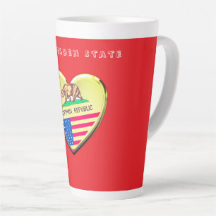Caneca De Café Latte Diversão para o Estado do ouro na Califórnia