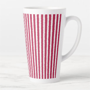 Caneca De Café Latte Diversão, Vermelho Brilhante e Cinzas Brancas, Fer