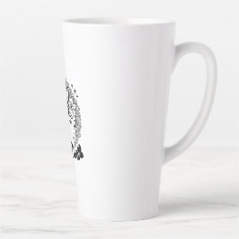 Caneca De Café Latte Divina Feminina Mandala Art Floral Crystal Deusa