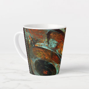Caneca De Café Latte Divisão de Abstrato de Tempo