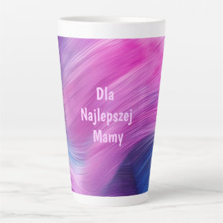 Caneca De Café Latte Dla Najlepszej Mamy – Pastelowa Akwarela