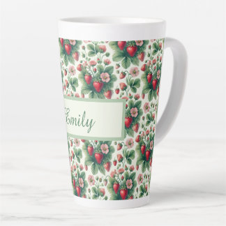 Caneca De Café Latte Doce morango personalizado