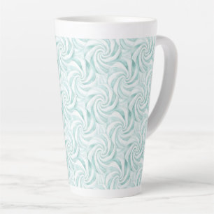 Caneca De Café Latte Doce Natalino de Hortelã Azul