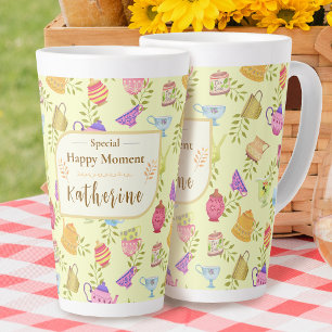 Caneca De Café Latte Doces e Copas Amarelo do Jardim
