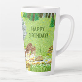 Caneca De Café Latte Doe e Fawn Grande
