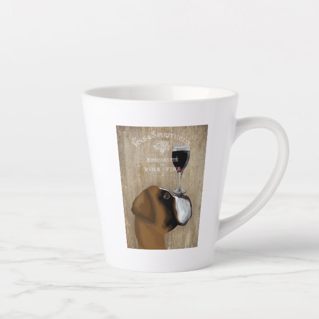 Caneca De Café Latte Dog Au Vin Boxer (Direita)